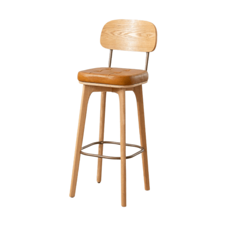 เก้าอี้บาร์ MY DOLLS HOUSE COCO 65 ซม. สีไม้อ่อน เบาะสีน้ำตาล_0